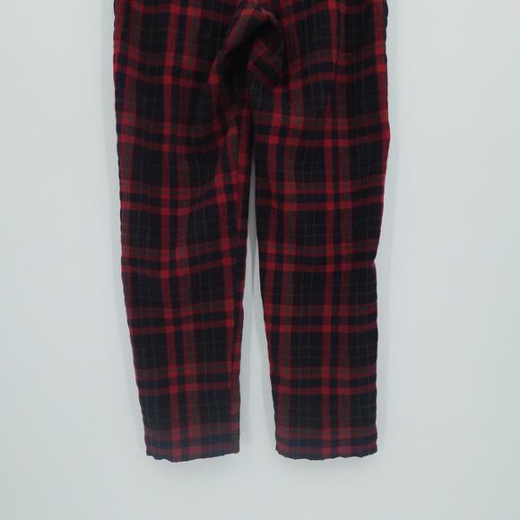 Free People Pants Womens 6 Red Tartan Plaid Here There Paper Bag Waist Goth - Picture 11 of 12